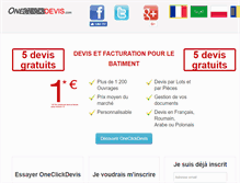 Tablet Screenshot of oneclickdevis.com